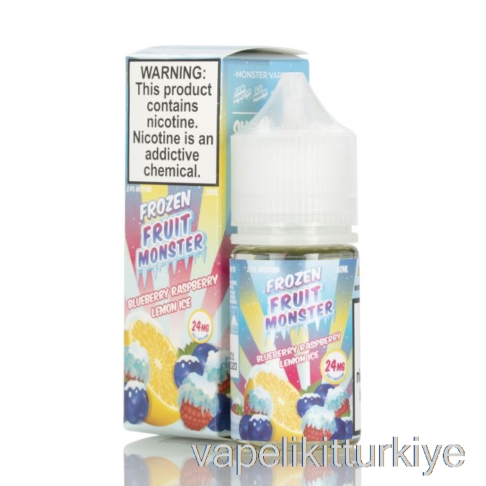 Vape Kalem Vape Mate Buz Yaban Mersini Ahududu Limon - Dondurulmuş Meyve Canavarı Tuzları - 30ml 48mg